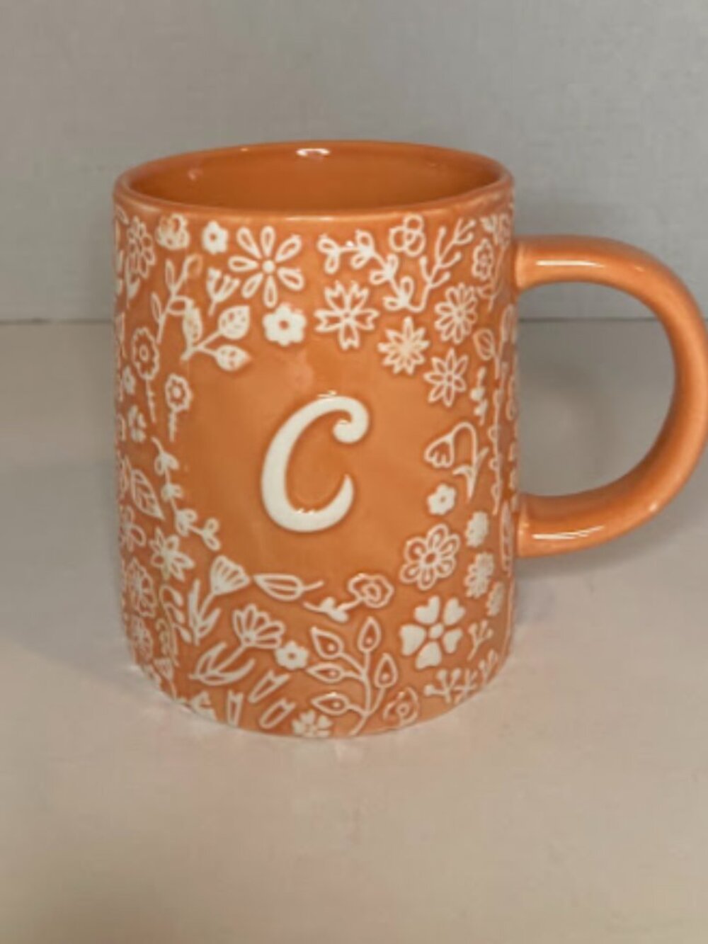 Modern Expressions "C" Initial Textured Coffee Mug